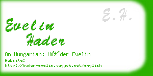 evelin hader business card